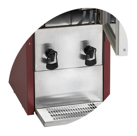 DKS95-220L-Rosu RAL3005, 102 l, 3 la 9 C, Static, Nu, 80 W, 123.9 Sistemul de servire pentru vin