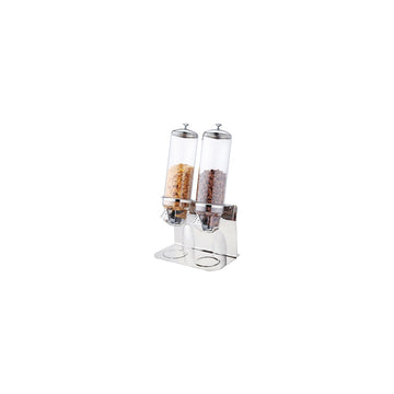 Dozator cereale, 2 x 4 L Suport din inox lustruit cu