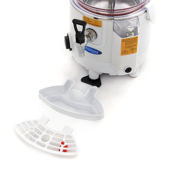 Dozator de ciocolata calda - 10L, alb, incalzire tip bain marie pe aburi