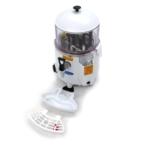 Dozator de ciocolata calda - 5L, alb, incalzire tip bain marie pe aburi