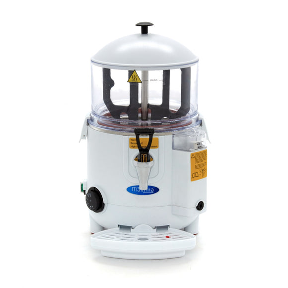 Dozator de ciocolata calda - 5L, alb, incalzire tip bain marie pe aburi