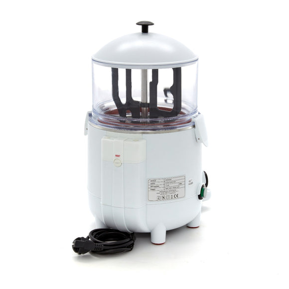 Dozator de ciocolata calda - 5L, alb, incalzire tip bain marie pe aburi
