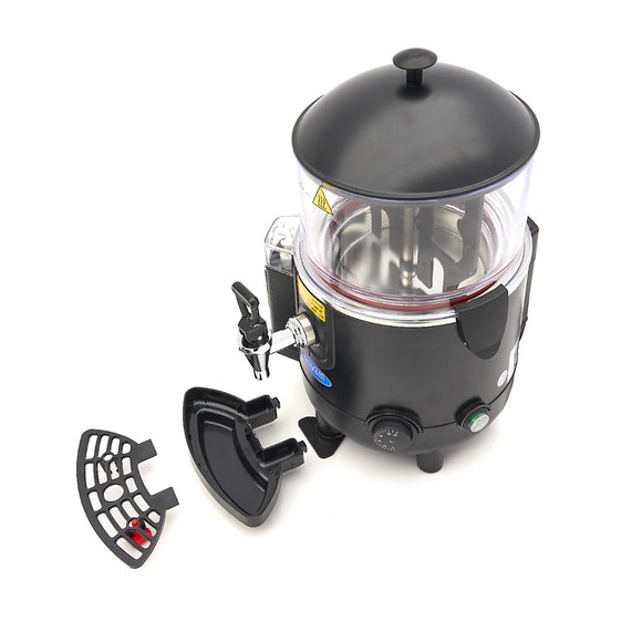Dozator de ciocolata calda - 5L, negru, incalzire tip bain marie pe aburi