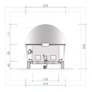 Rulota food truck DREAM, tip glob, 1 ax cu sistem franare, 750 kg.-8