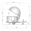 Rulota food truck DREAM, tip glob, 1 ax cu sistem franare, 750 kg.-9