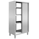 Dulap depozitare inox cu trecere 2 usi laterala, 100x50x180 cm
