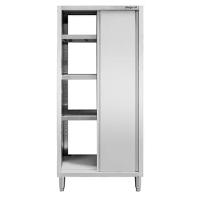 Dulap depozitare inox cu trecere 2 usi laterala, 80x50x200 cm Dulap de trecere 80x50x200 cm