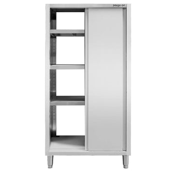 Dulap depozitare inox cu trecere 2 usi laterala, 80x60x180 cm