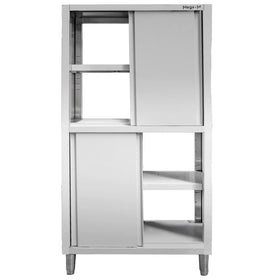 Dulap depozitare inox cu trecere 4 usi laterala, 100x50x200 cm