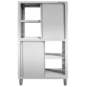Dulap depozitare inox cu trecere 4 usi laterala, 100x60x180 cm