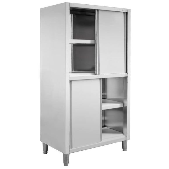 Dulap depozitare inox cu trecere 4 usi laterala, 100x60x200 cm
