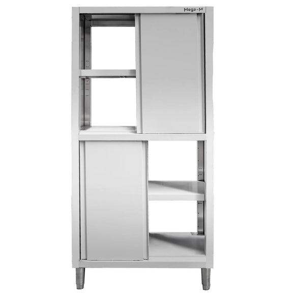 Dulap depozitare inox cu trecere 4 usi laterala, 80x60x180 cm