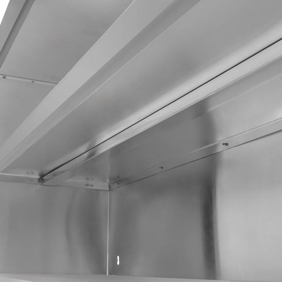 Dulap suspendat inox deschis 120x40x60 cm