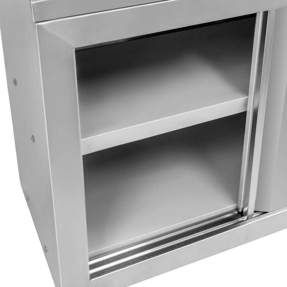 Dulap suspendat cu usi glisante, inox, 100x40x60 cm