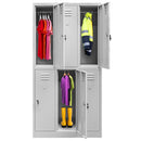 Dulap vestiar metalic cu 6 compartimente cu chei, 90x50xH180 cm