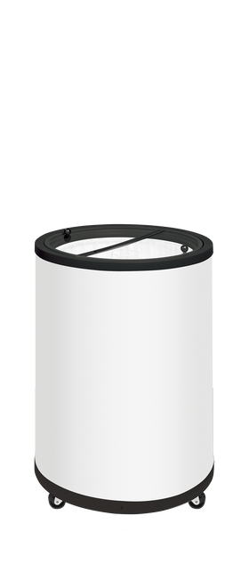 Expozitor de congelare alb, 72 l, -22-12 C, racire statica, pueter 124 W, Gama CF de congelatoare pentru
