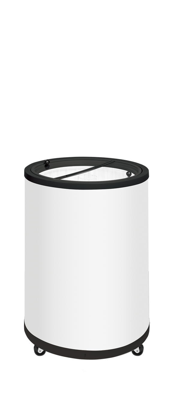 Expozitor de congelare alb, 72 l, -22-12 C, racire statica, pueter 124 W, Gama CF de congelatoare pentru