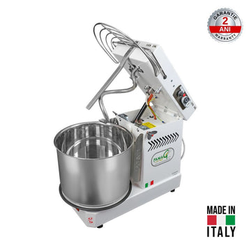 Malaxor spiral FAMAG IM10S 10V – 10kg aluat, cuva 13L, cap rabatabil, Made in Italy