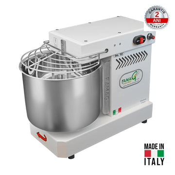 Malaxor spiral FAMAG IM10/230 10V HH – 10kg aluat, cuva 13L, cuva fixa, Made in Italy