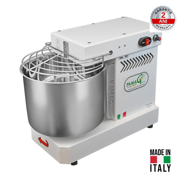 Malaxor spiral FAMAG IM10/230 10V HH – 10kg aluat, cuvă 13L, cuvă fixă, Made in Italy