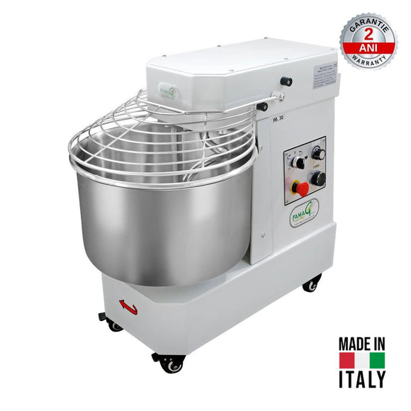 Malaxor spiral FAMAG IM30/230 10V HH – 30kg aluat, cuvă 36L, cuvă fixă, Made in Italy
