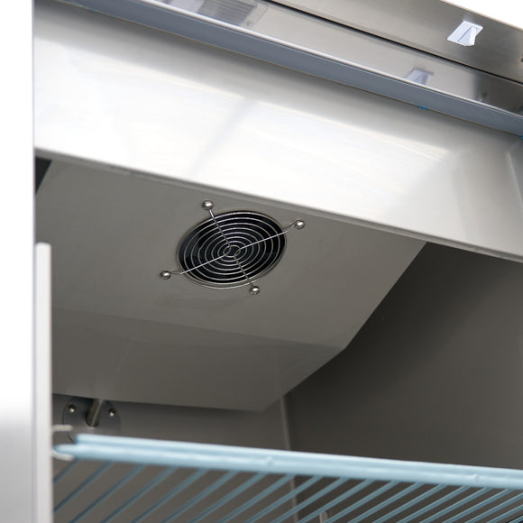 Frigider inox -210 C, 400 Litri, agent frigorific ecologic R290 Cu o capacitate bruta de