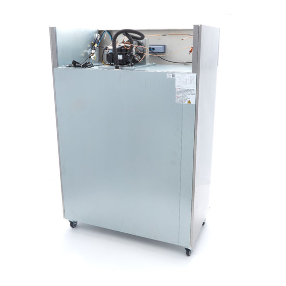 Frigider inox cu 2 usi sticla, 08 C, 1200 Litri, GN 21, agent frigorific ecologic R290 - clasa energetica C