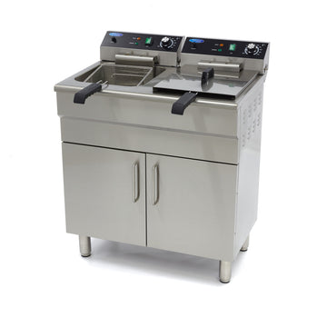 Friteuza electrica 2x16L, 2 cosuri, 380V, 10kW