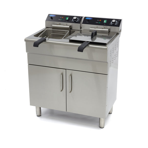 Friteuza electrica 2x16L, 2 cosuri, 380V, 10kW