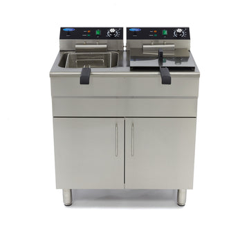 Friteuza electrica 2x16L, 2 cosuri, 380V, 10kW