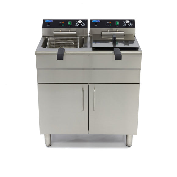 Friteuza electrica 2x16L, 2 cosuri, 380V, 10kW
