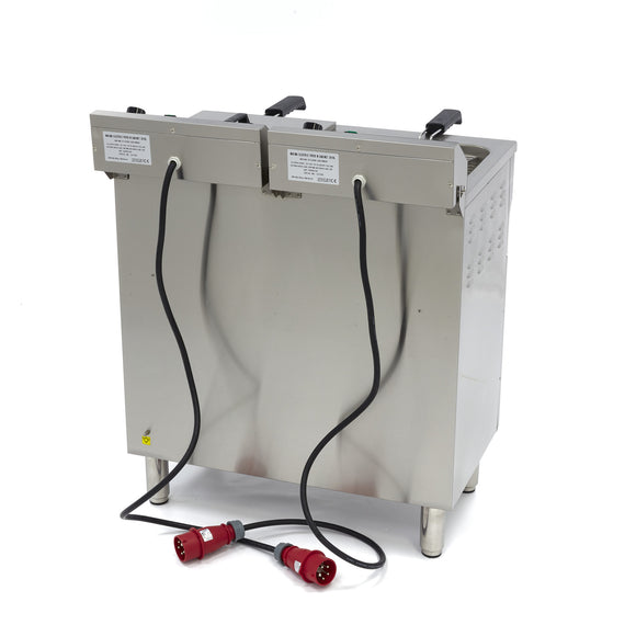Friteuza electrica 2x16L, 2 cosuri, 380V, 10kW