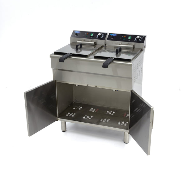 Friteuza electrica 2x16L, 2 cosuri, 380V, 10kW