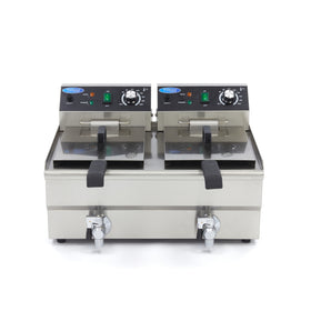 Friteuza electrica de banc 2x10L, 2 cosuri, 230V, 6KW