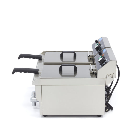 Friteuza electrica de banc 2x10L, 2 cosuri, 230V, 6KW