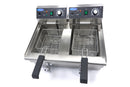 Friteuza electrica de banc 2x10L, 2 cosuri, 230V, 6KW