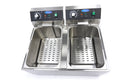 Friteuza electrica de banc 2x11L, 2 cosuri, 230V, 6kW Friteuza electrica dubla cu o