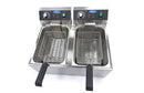 Friteuza electrica de banc 2x11L, 2 cosuri, 230V, 6kW Friteuza electrica dubla cu o