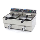 Friteuza electrica de banc 2x13L, 2 cosuri, 230V, 6kW