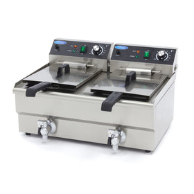 Friteuza electrica de banc 2x13L, 2 cosuri, 230V, 6kW