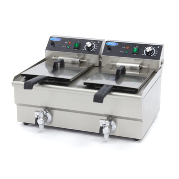 Friteuza electrica de banc 2x13L, 2 cosuri, 230V, 6kW