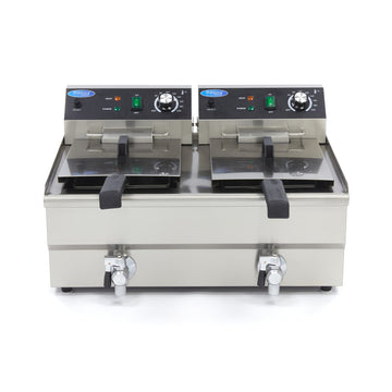 Friteuza electrica de banc 2x13L, 2 cosuri, 230V, 6kW