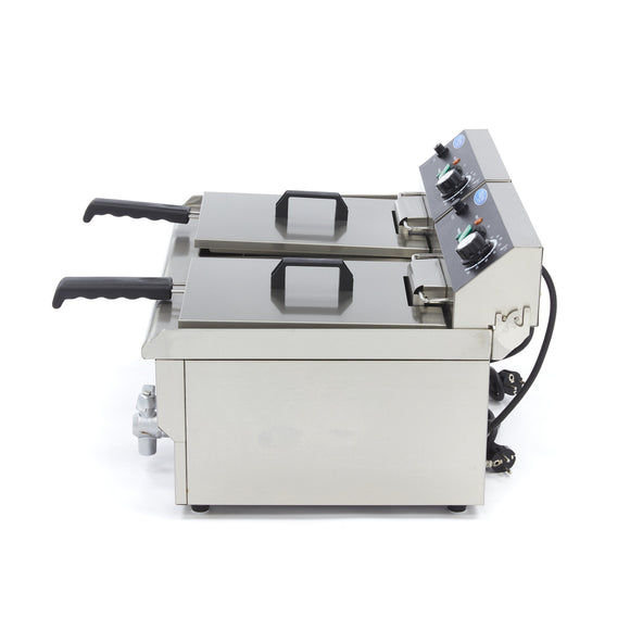 Friteuza electrica de banc 2x13L, 2 cosuri, 230V, 6kW
