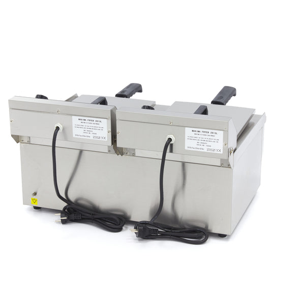 Friteuza electrica de banc 2x13L, 2 cosuri, 230V, 6kW