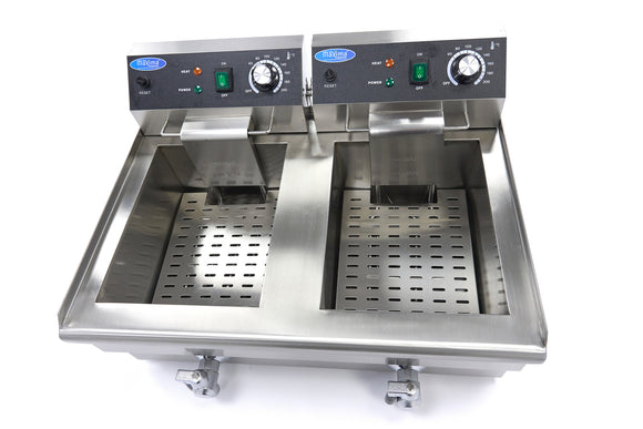 Friteuza electrica de banc 2x13L, 2 cosuri, 230V, 6kW
