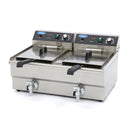 Friteuza electrica de banc 2x16L, 2 cosuri, 230V, 3kW