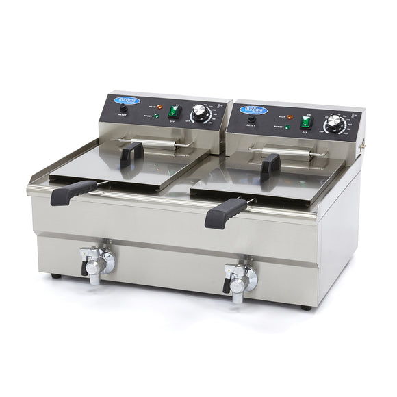 Friteuza electrica de banc 2x16L, 2 cosuri, 230V, 3kW