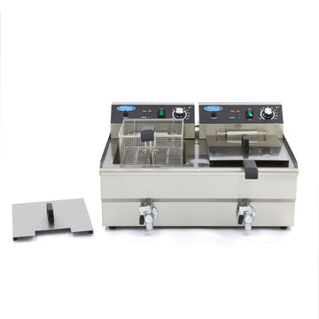 Friteuza electrica de banc 2x16L, 2 cosuri, 230V, 3kW