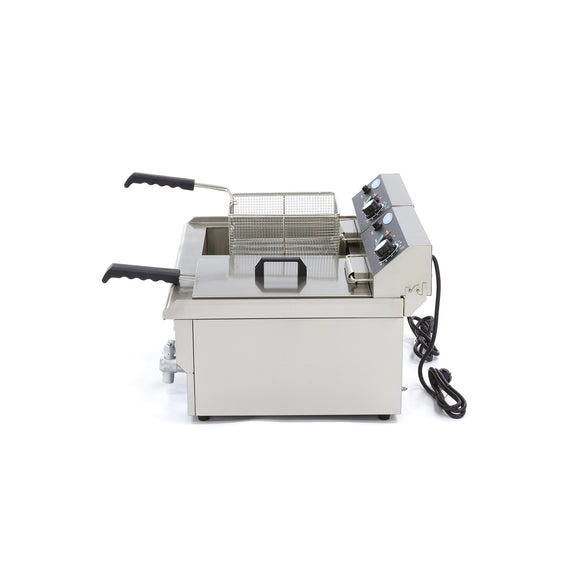 Friteuza electrica de banc 2x16L, 2 cosuri, 230V, 3kW