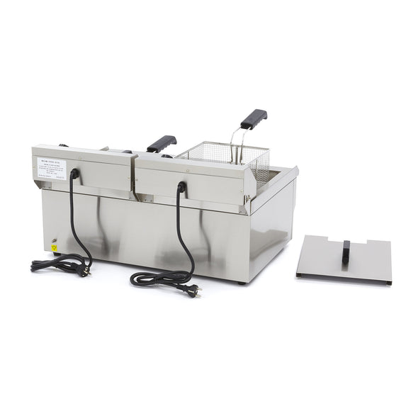 Friteuza electrica de banc 2x16L, 2 cosuri, 230V, 3kW